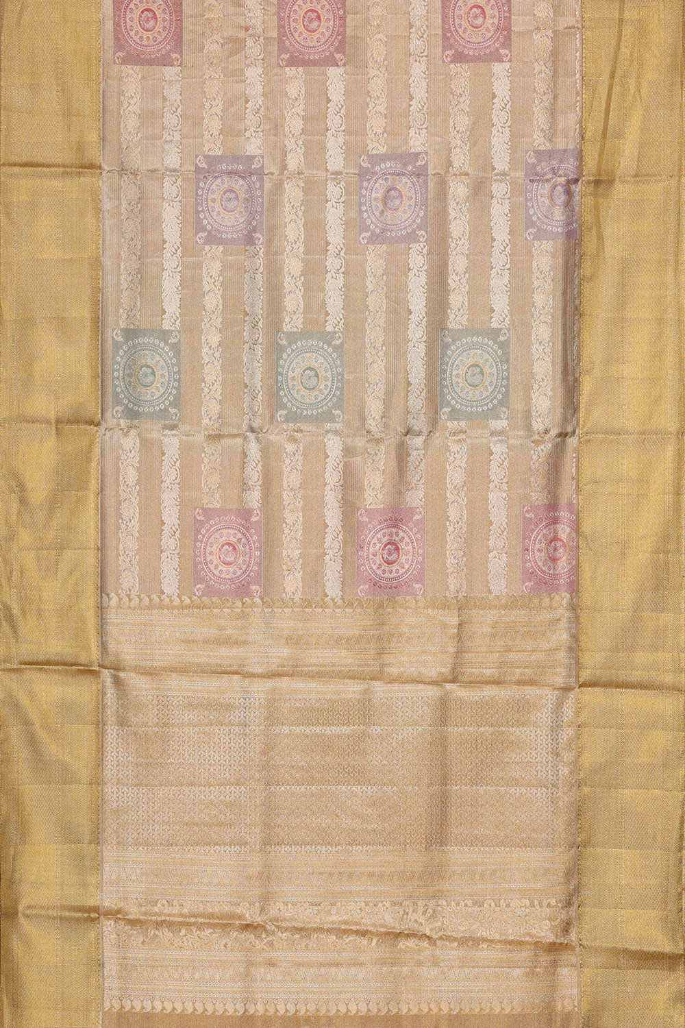 Kanchipattu Gold Tissue Brocade Saree