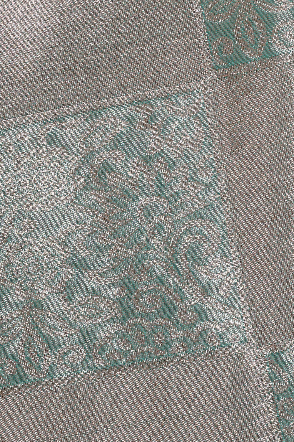 Image of Kanchipattu Sea Blue Brocade Saree