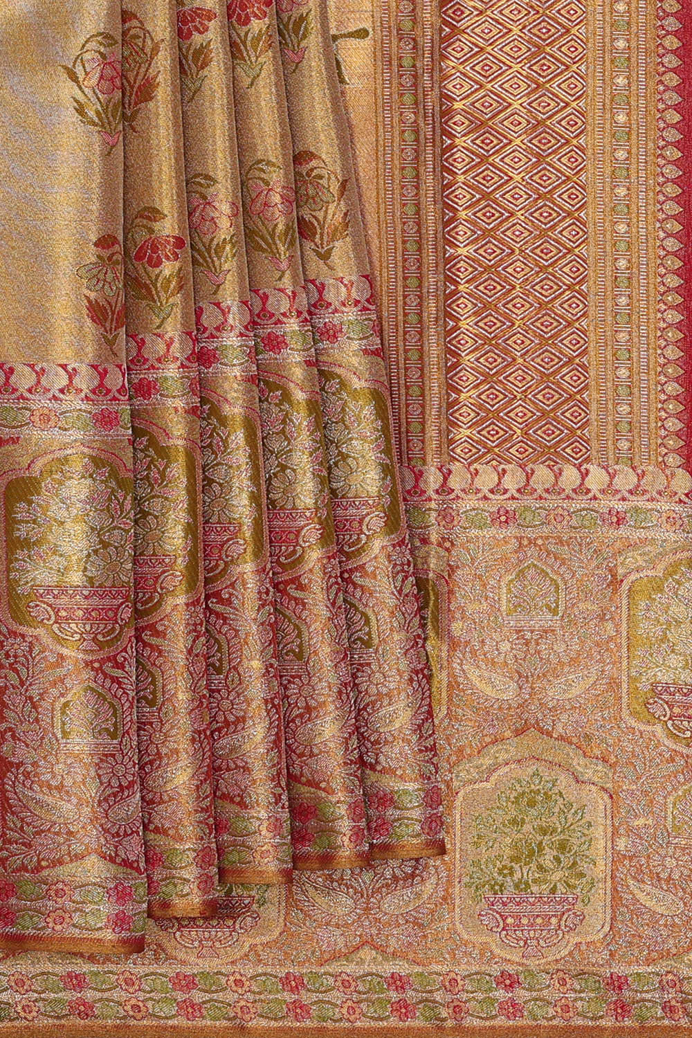 Image of Kanchipattu Gold Brocade Saree