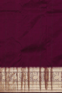 Image of Kanchipattu Deep Wine Brocade Saree