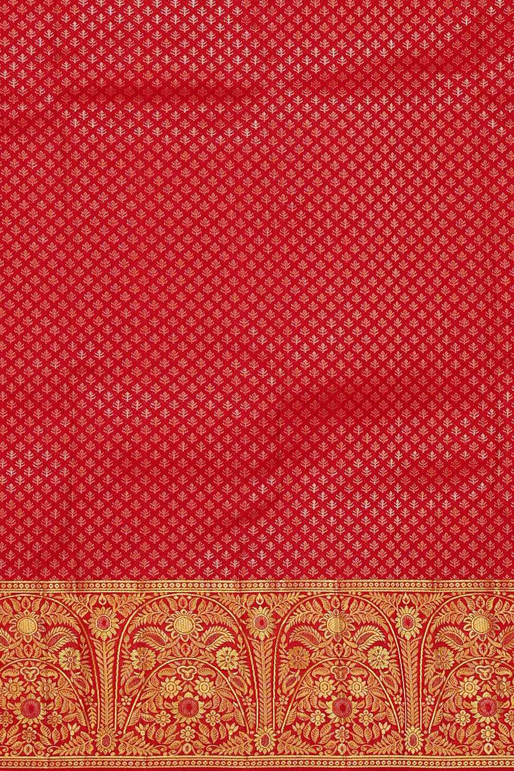 Image of Kanchipattu Red Brocade Saree