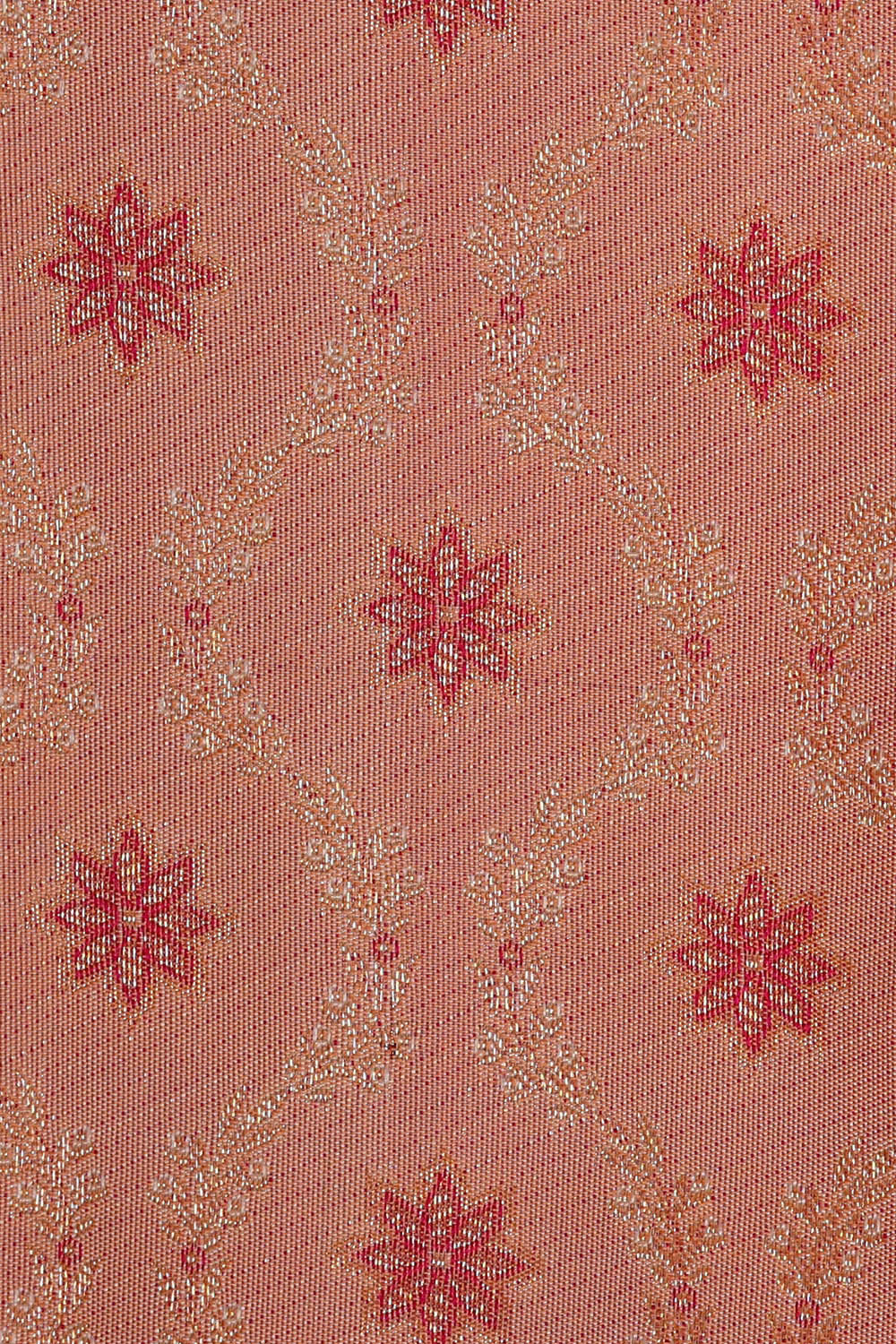 Image of Kanchipattu Peach Brocade Saree