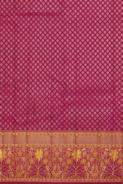 Image of Kanchipattu Mustard Yellow Brocade Saree