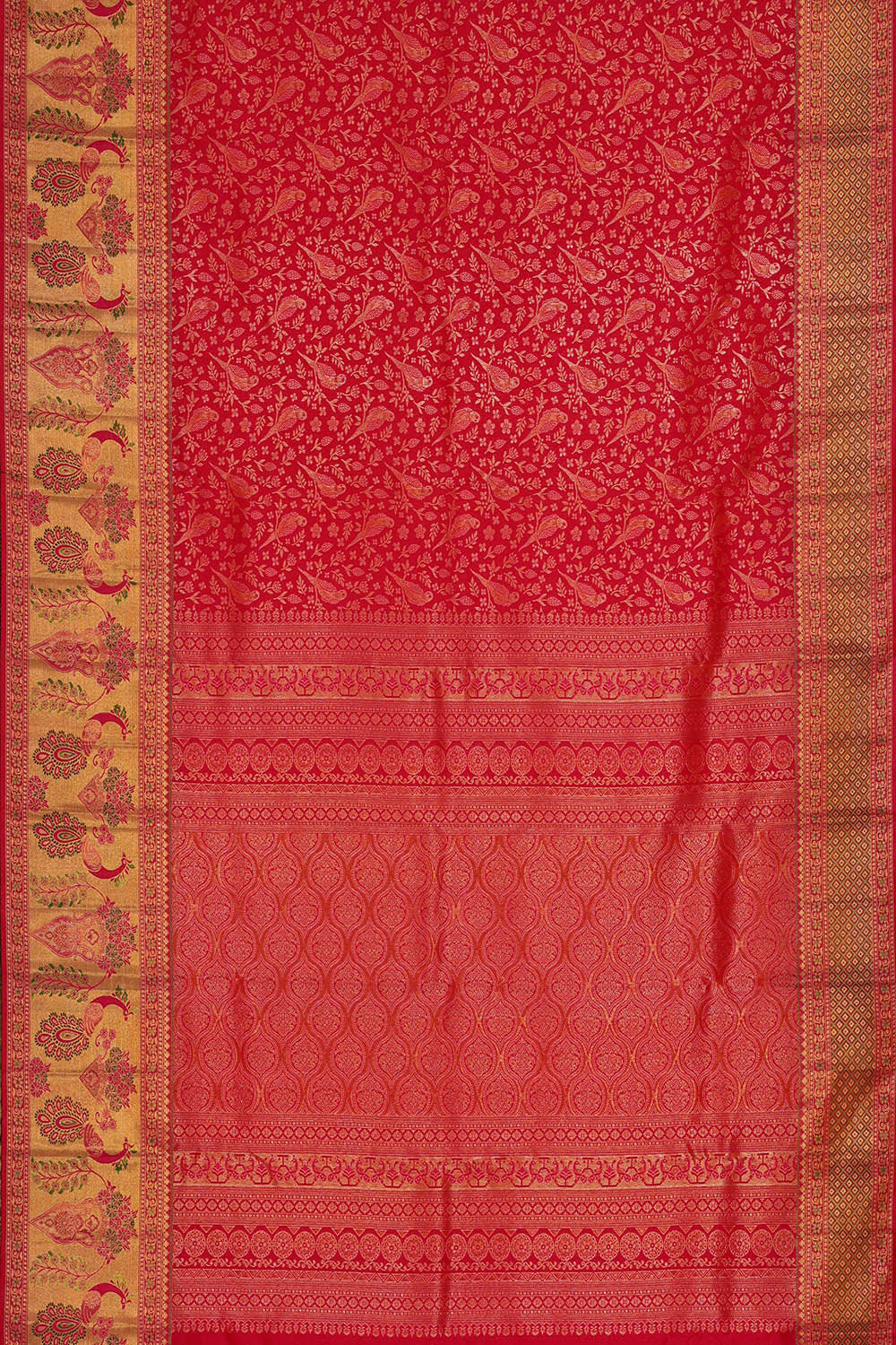 Kanchipattu Red Brocade Saree
