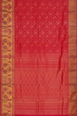 Image of Kanchipattu Red Brocade Saree