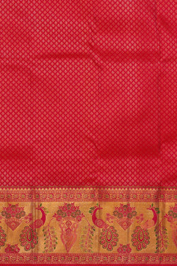 Image of Kanchipattu Red Brocade Saree