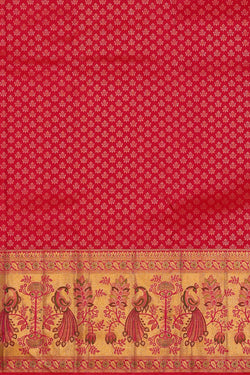 Image of Kanchipattu Red Brocade Saree