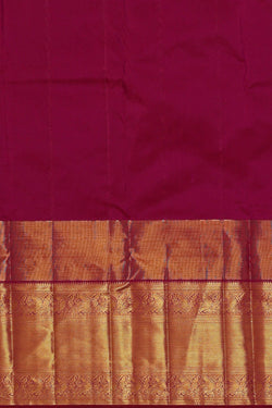 Image of Kanchipattu Wine Red Brocade Saree