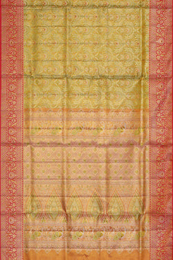 Image of Kanchipattu Green Tissue Brocade Saree