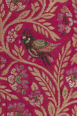 Image of Kanchipattu Rani Pink Brocade Saree