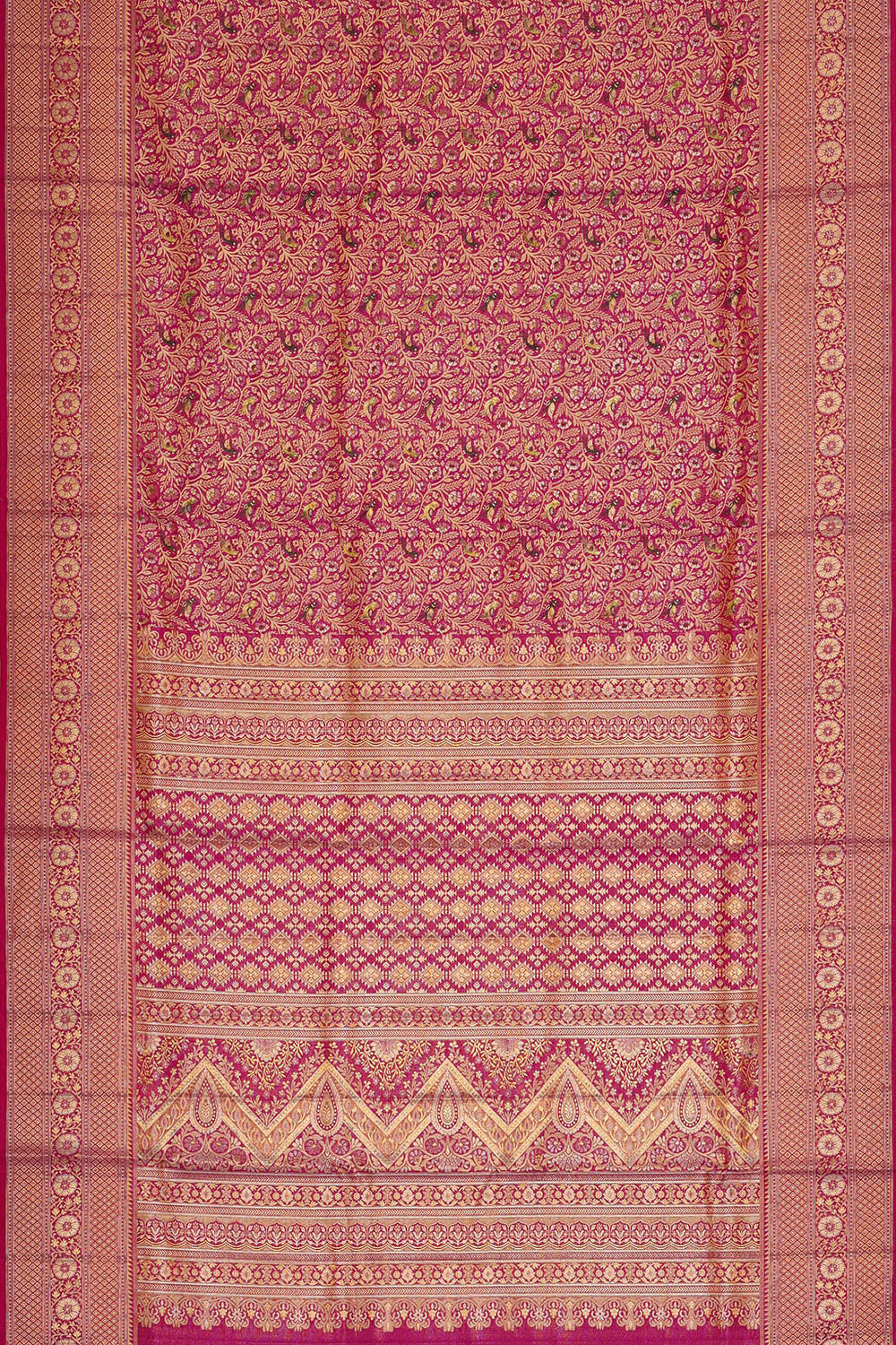Kanchipattu Rani Pink Brocade Saree