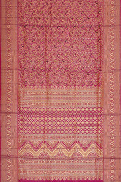 Image of Kanchipattu Rani Pink Brocade Saree