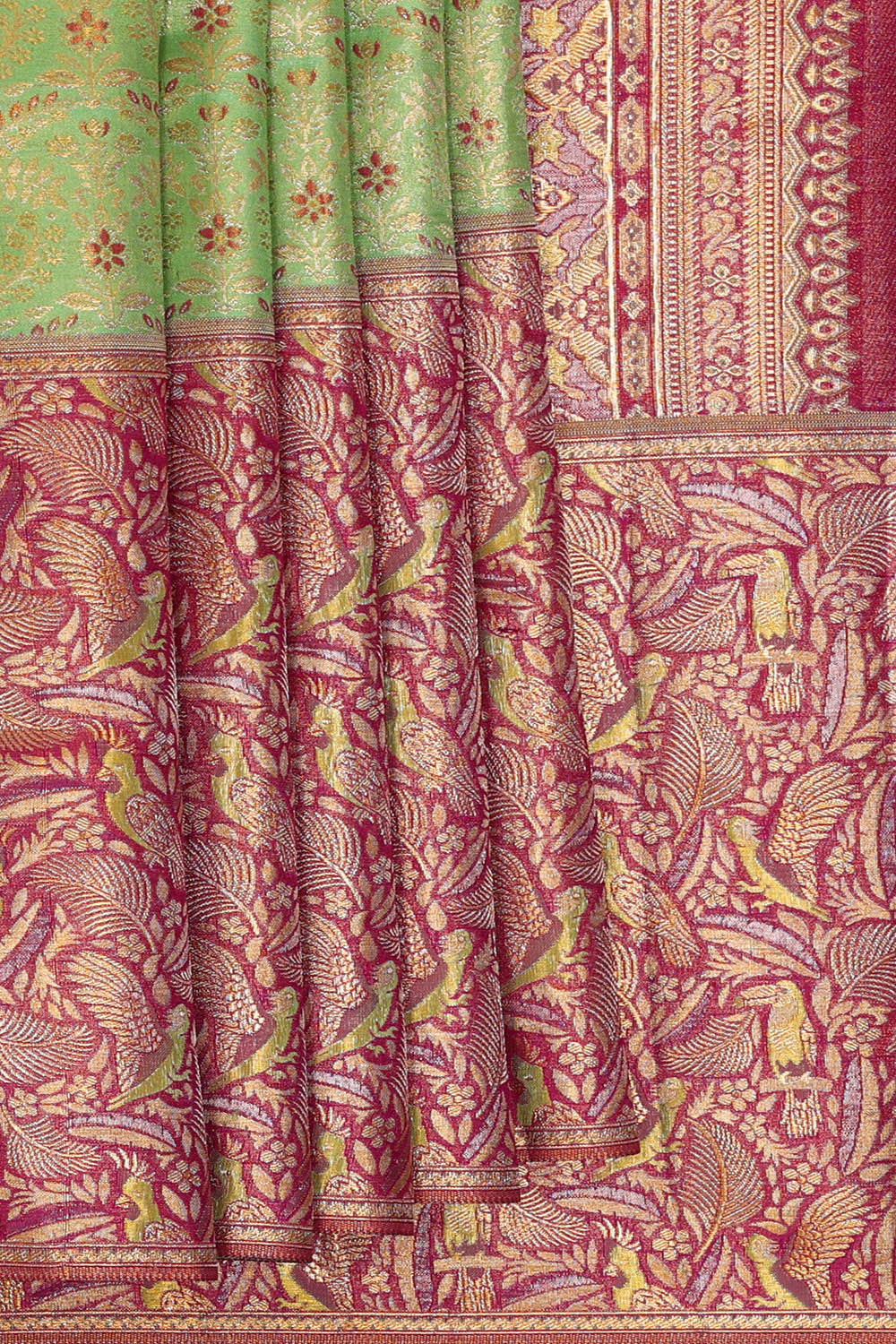 Image of Kanchipattu Green Brocade Saree