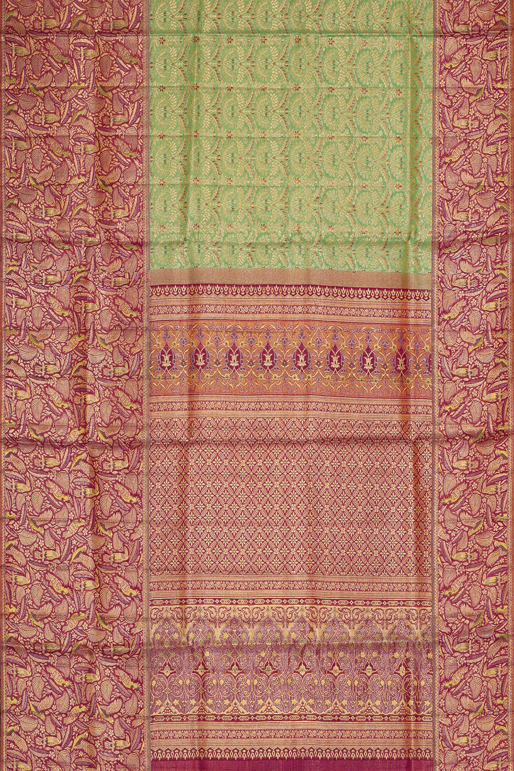 Image of Kanchipattu Green Brocade Saree