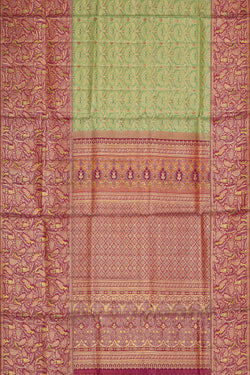 Image of Kanchipattu Green Brocade Saree