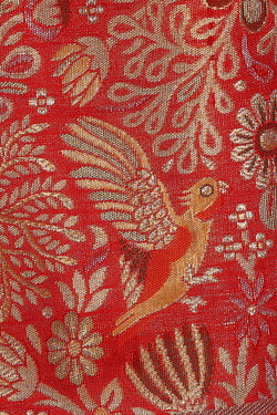 Image of Kanchipattu Red Brocade Saree