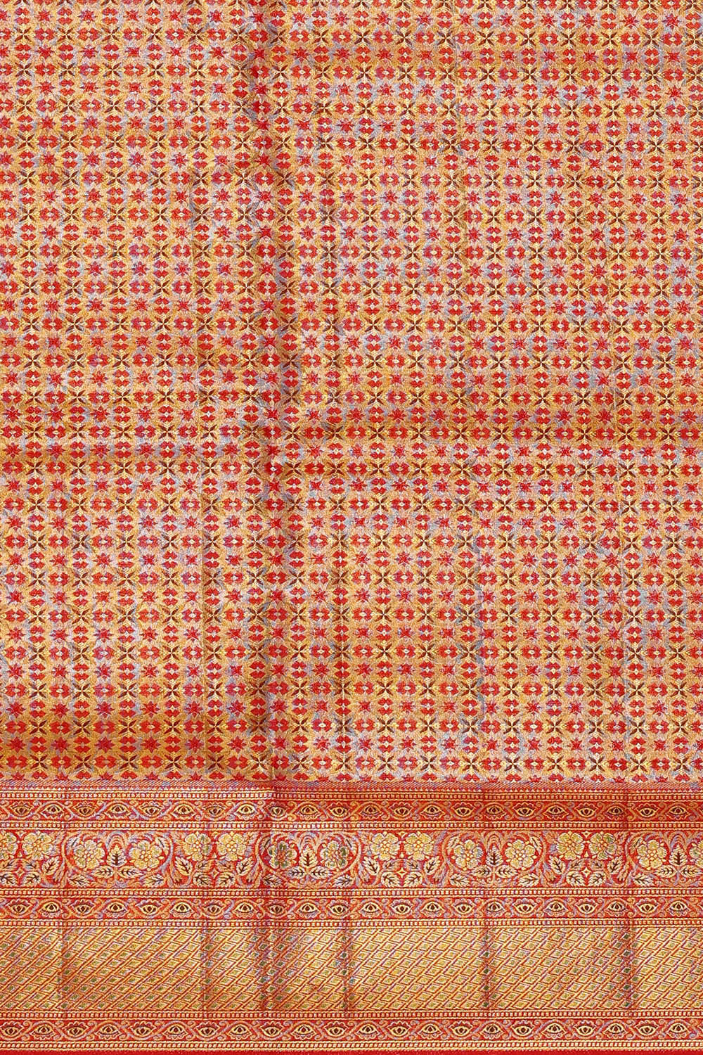 Image of Kanchipattu Red Brocade Saree