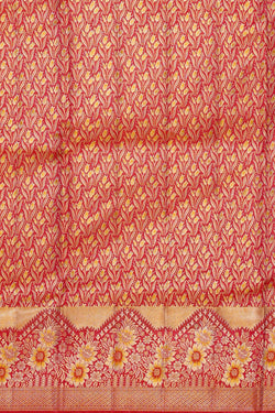 Image of Kanchipattu Golden Yellow Brocade Saree
