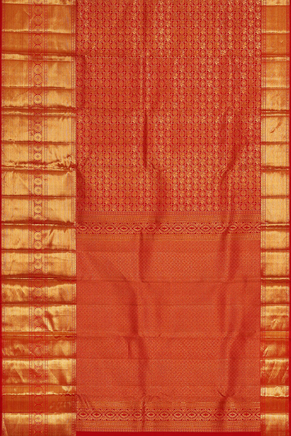 Image of Kanchipattu Red Brocade Saree