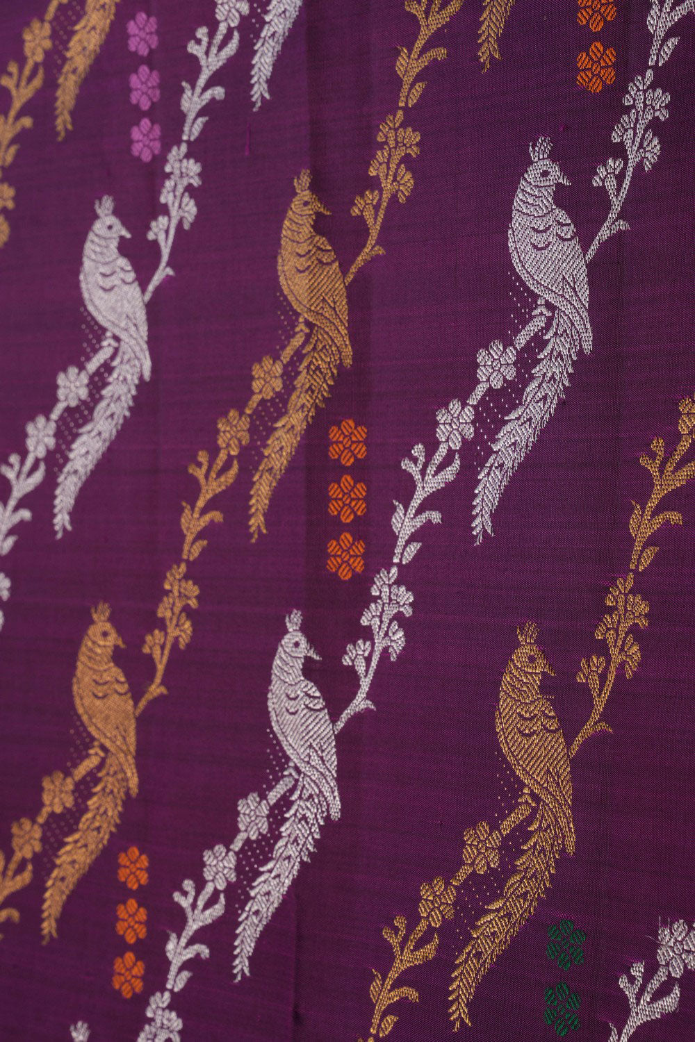 Image of Kanchipattu Brocade Violet Saree