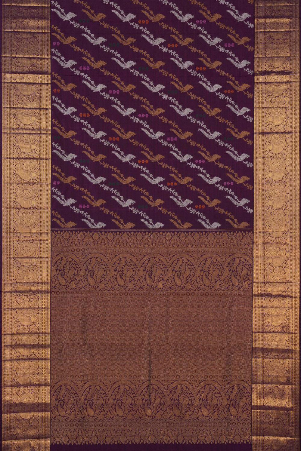 Kanchipattu Brocade Violet Saree