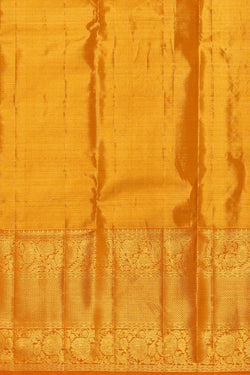 Image of Kanchipattu Golden Yellow Tissue Brocade Saree