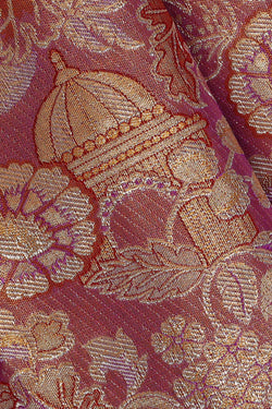 Image of Kanchipattu Dark Lavender Tissue Brocade Saree