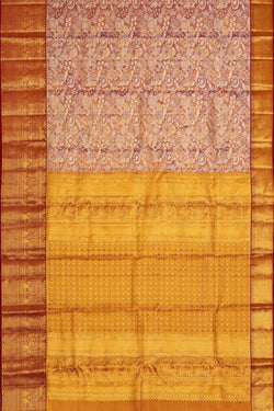 Image of Kanchipattu Dark Lavender Tissue Brocade Saree