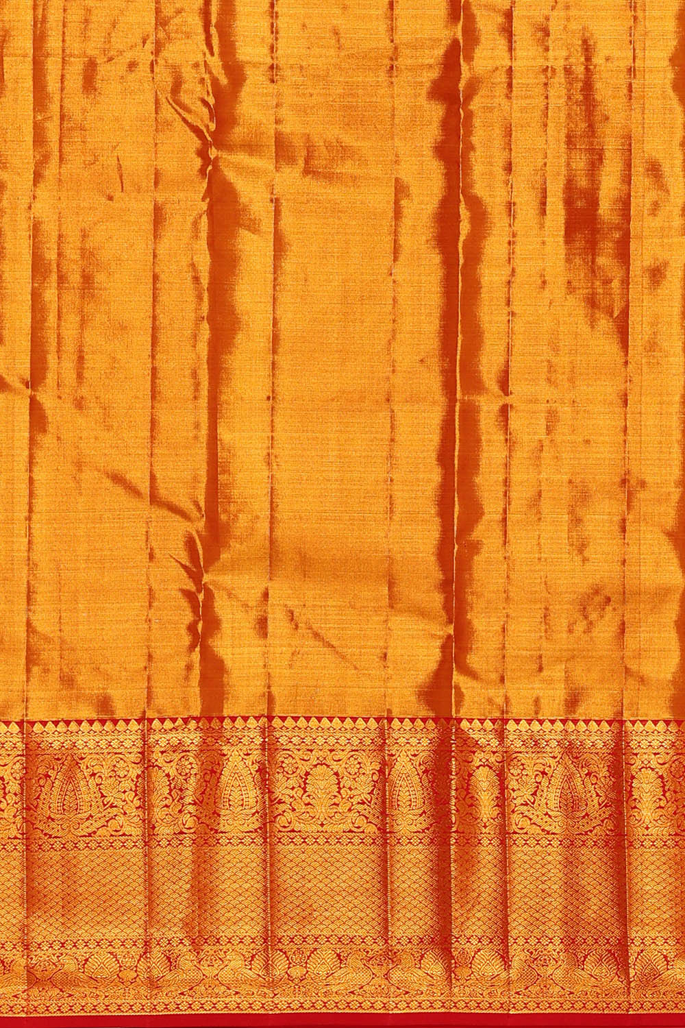 Image of Kanchipattu Golden Yellow Tissue Brocade Saree