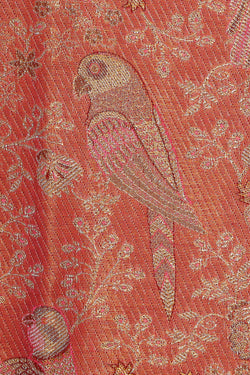 Image of Kanchipattu Pink Tissue Brocade Saree