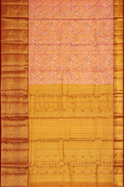 Image of Kanchipattu Pink Tissue Brocade Saree