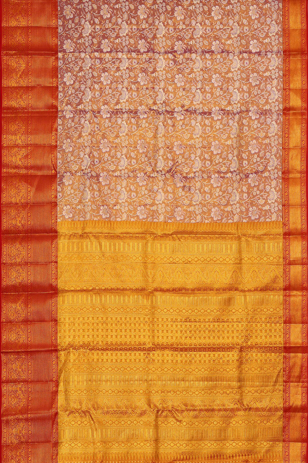 Image of Kanchipattu Purple Tissue Brocade Saree