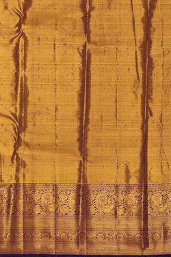 Image of Kanchipattu Mustard Yellow Tissue Brocade Saree