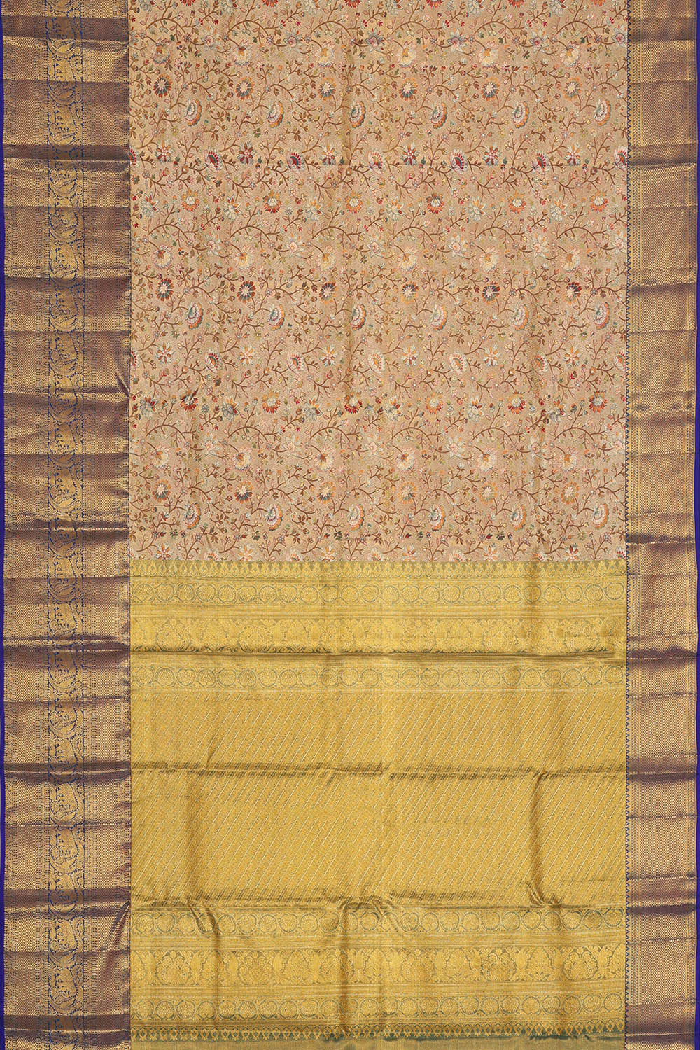 Kanchipattu Gold Tissue Brocade Saree