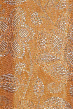 Image of Kanchipattu Golden Cream Tissue Brocade Saree