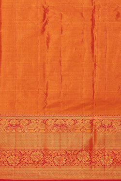 Image of Kanchipattu Golden Violet Tissue Brocade Saree