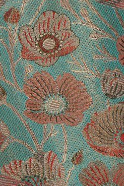 Image of Kanchipattu Blue Tissue Brocade Saree