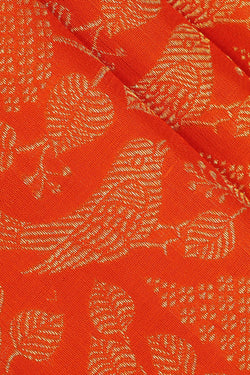Image of Kanchipattu Orange Brocade Saree