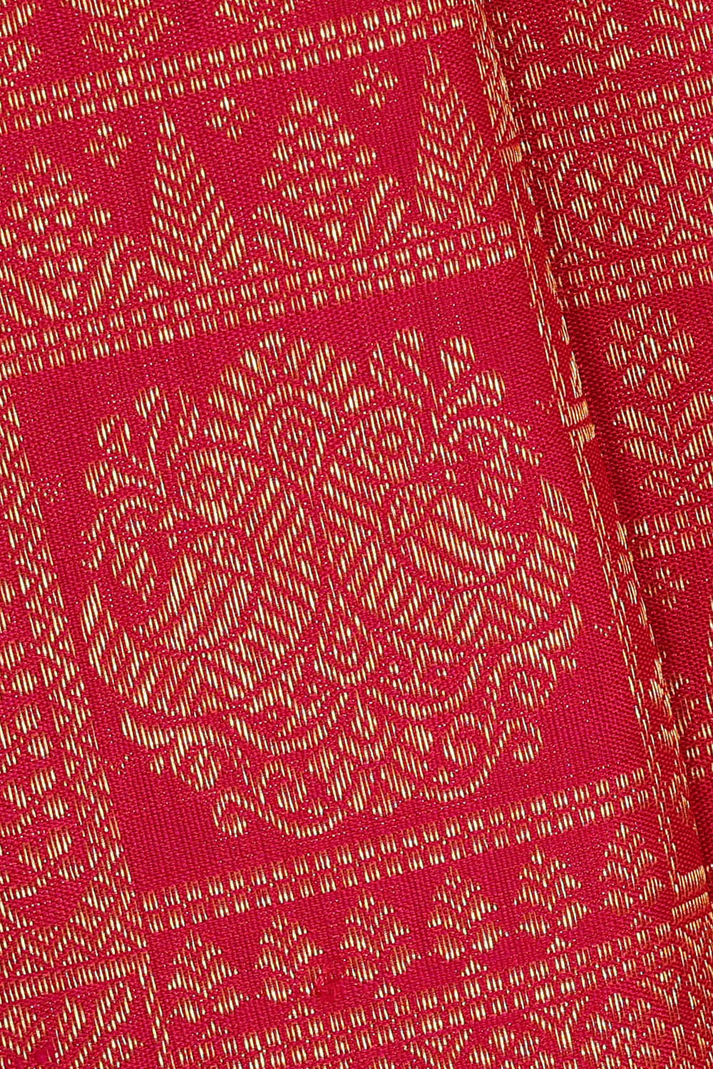 Kanchipattu Reddish Pink Brocade Saree