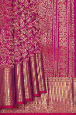 Image of Kanchipattu Magenta Brocade Saree
