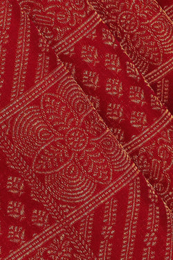 Image of Kanchipattu Red Brocade Saree