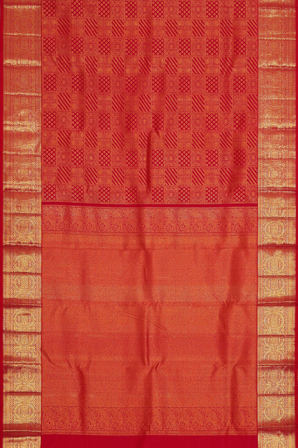 Kanchipattu Red Brocade Saree