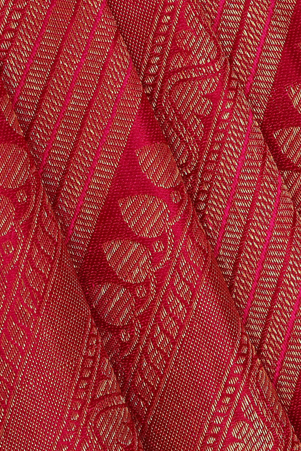 Kanchipattu Reddish Pink Brocade Saree