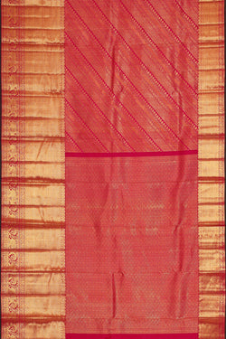 Image of Kanchipattu Reddish Pink Brocade Saree