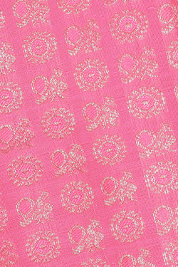 Image of Kanchipattu Pink Brocade Saree