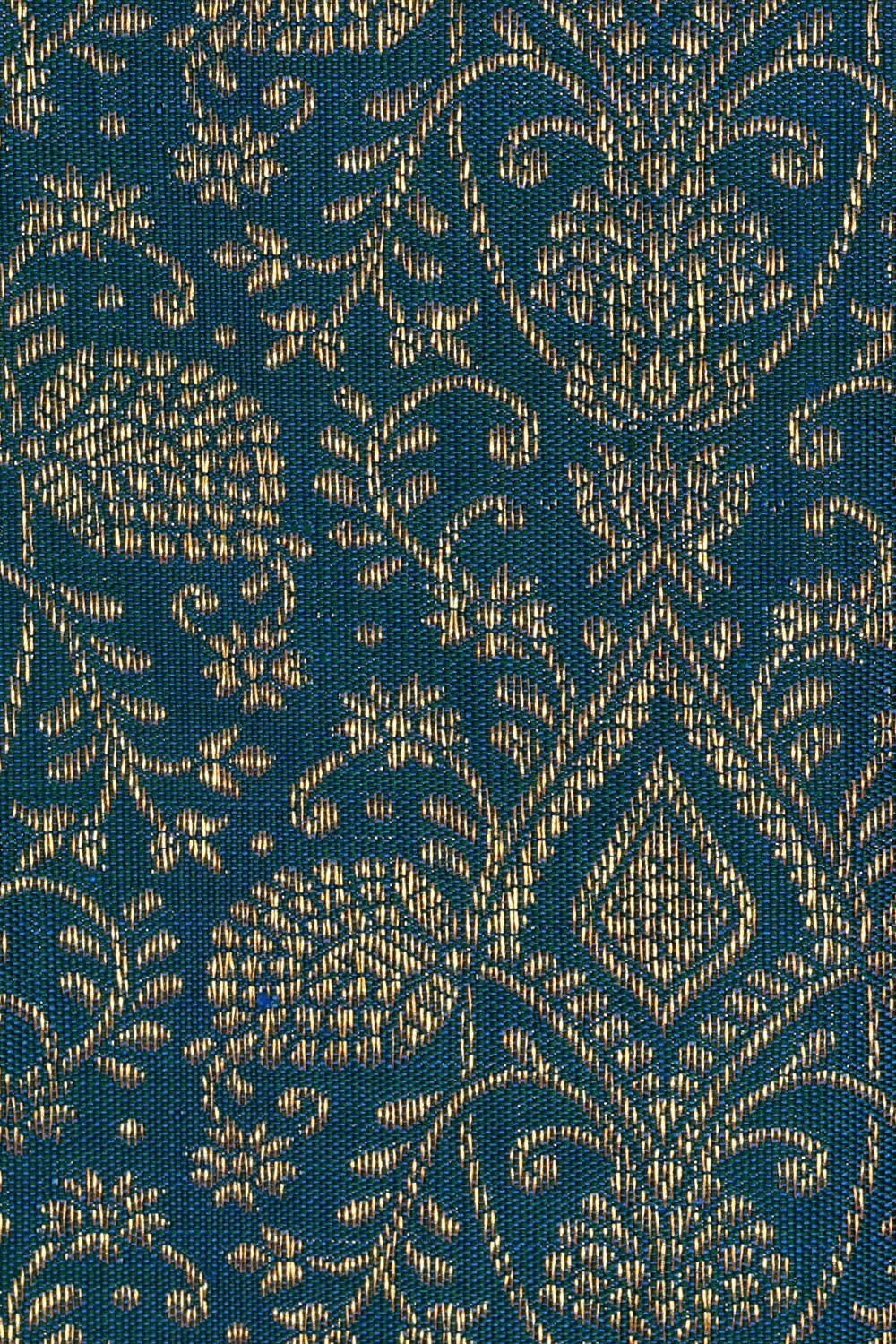 Image of Kanchipattu Peacock Blue Brocade Saree