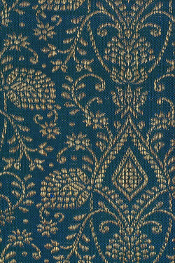 Image of Kanchipattu Peacock Blue Brocade Saree