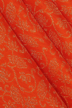 Image of Kanchipattu Orange Brocade Saree