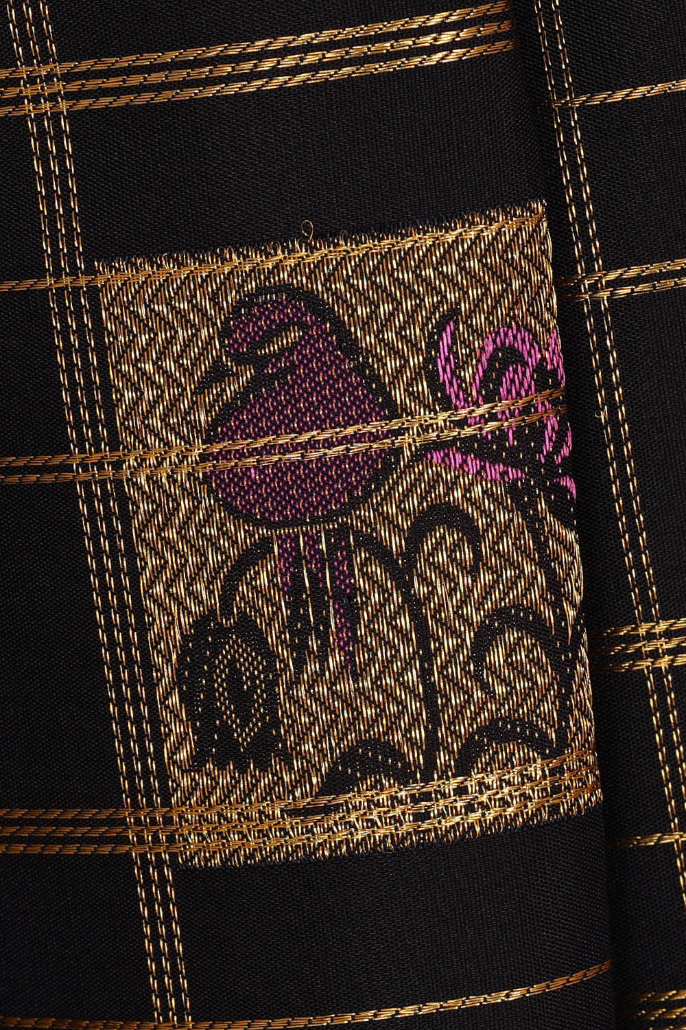 Image of Kanchipattu Black Brocade Saree