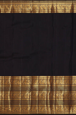 Image of Kanchipattu Black Brocade Saree